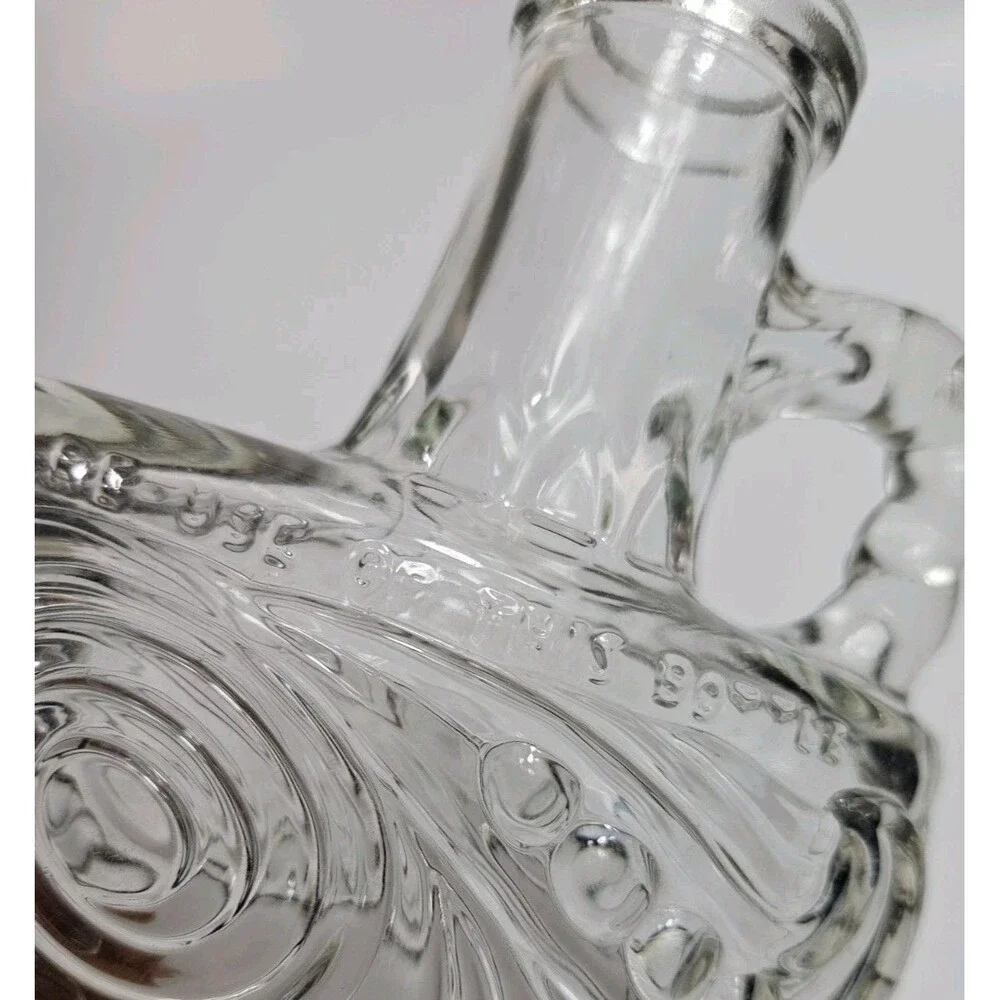 VTG Old Forester KY Whiskey Bottle Decanter Kimble Glass Co Embossed Swirls 50's